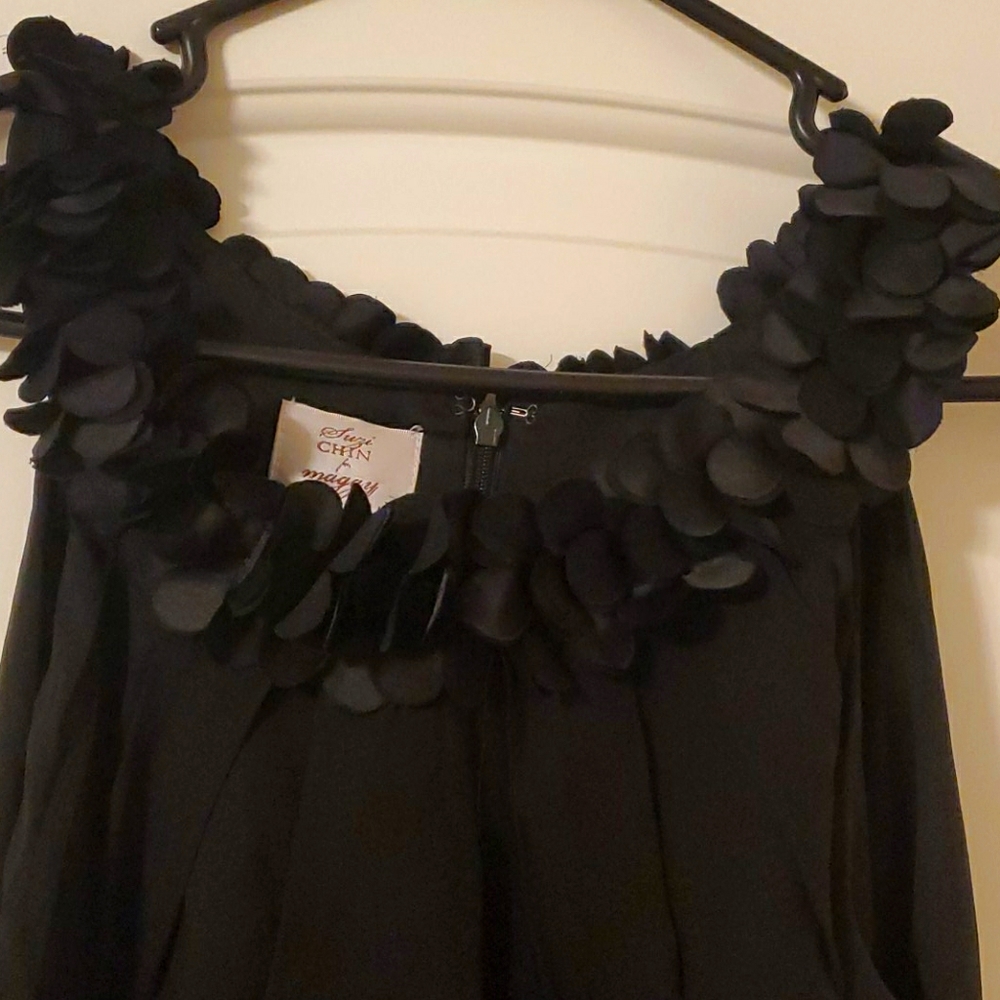 100% silk black dress